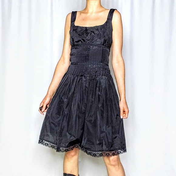 SOLD Y2K pintuck vintage midi dress - Picture 7 of 7